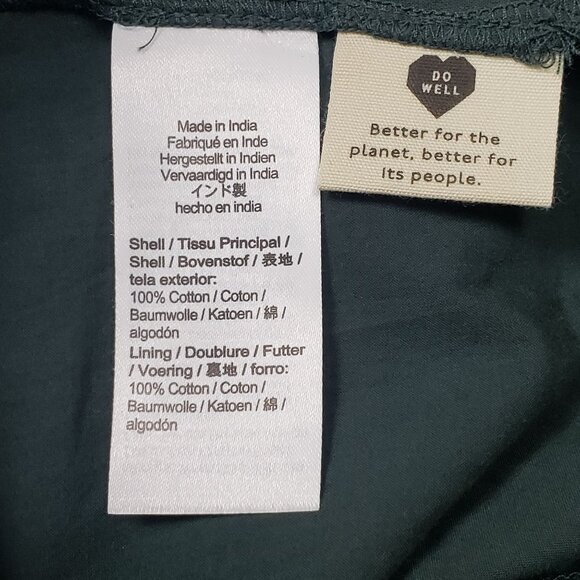 Madewell Crinkle Poplin Wrap Mini Dress Dark Palm Green Women's XS [NH093] Boho - Picture 10 of 16